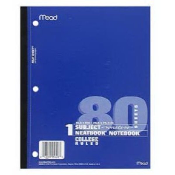 Acco/Mead 80Ct College Neatbook 05626